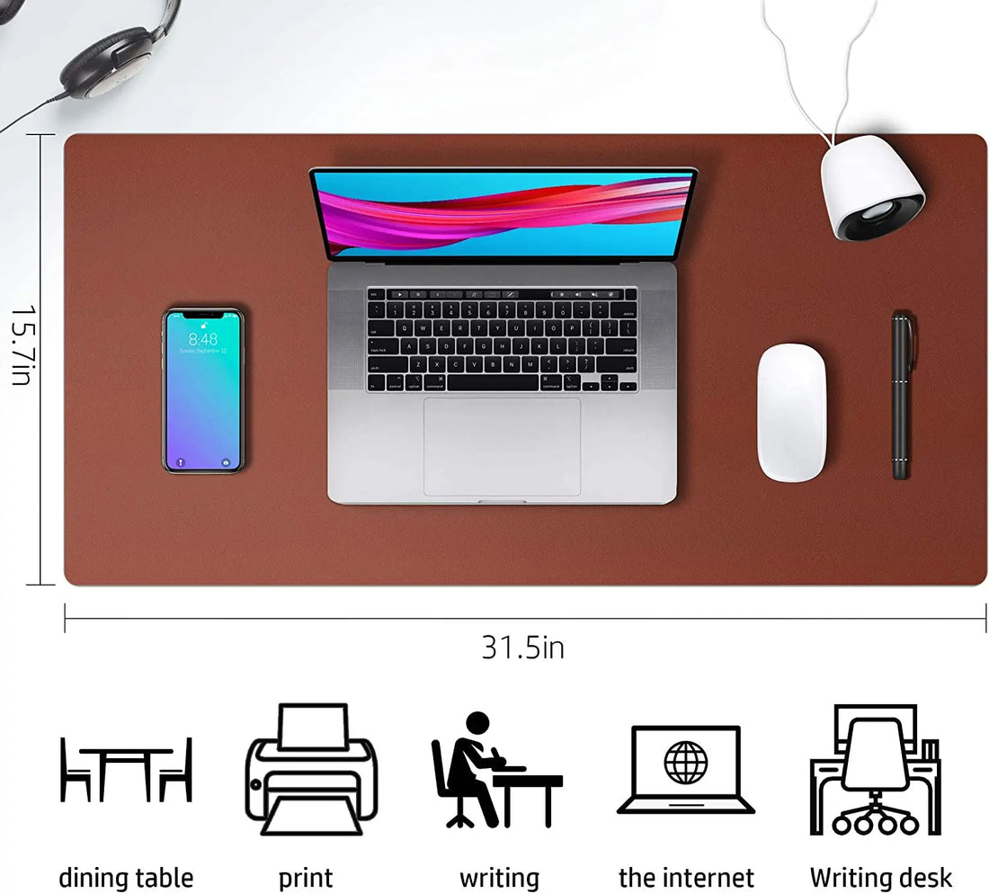 Desk Mat Waterproof PVC Mouse Pad Leather Desk Protective Cover Pink Large Computer Girls Laptop Non-slip Gaming Keyboard Mats
