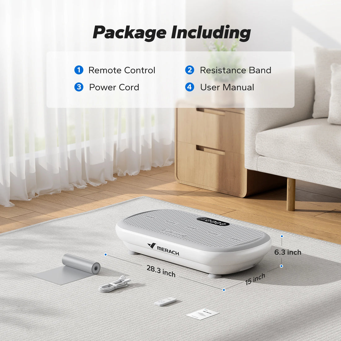 MERACH Vibration Plate Exercise Machine Bluetooth and Silicone Pedal Automatic Sensing for Lymphatic Drainage or Weight Loss Fit