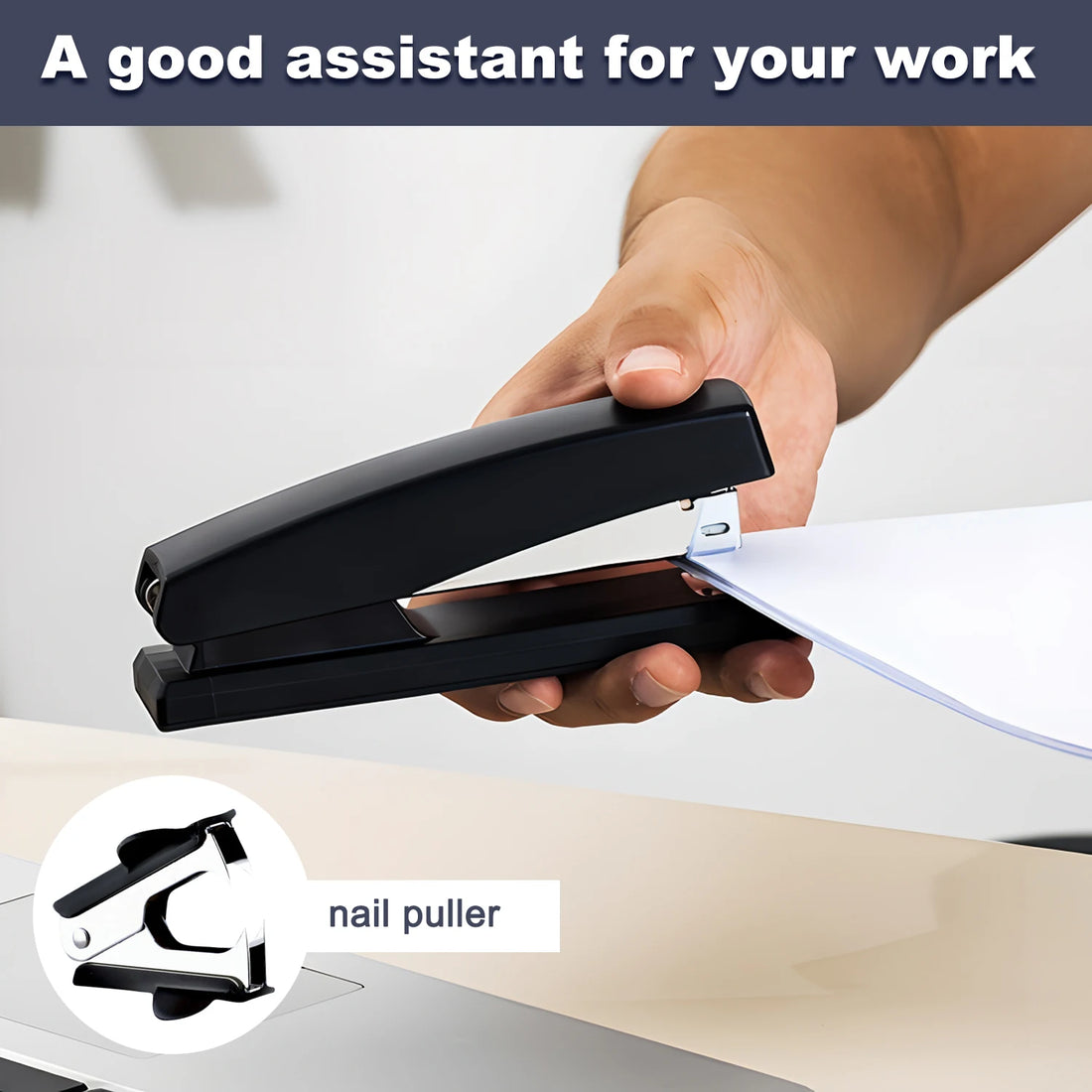 Stapler, Staplers For Desk & Stapler For Classroom, Office Stapler, Stapler, With 1 Pcs Stapler Remover Puller, 1000 Pcs Staples