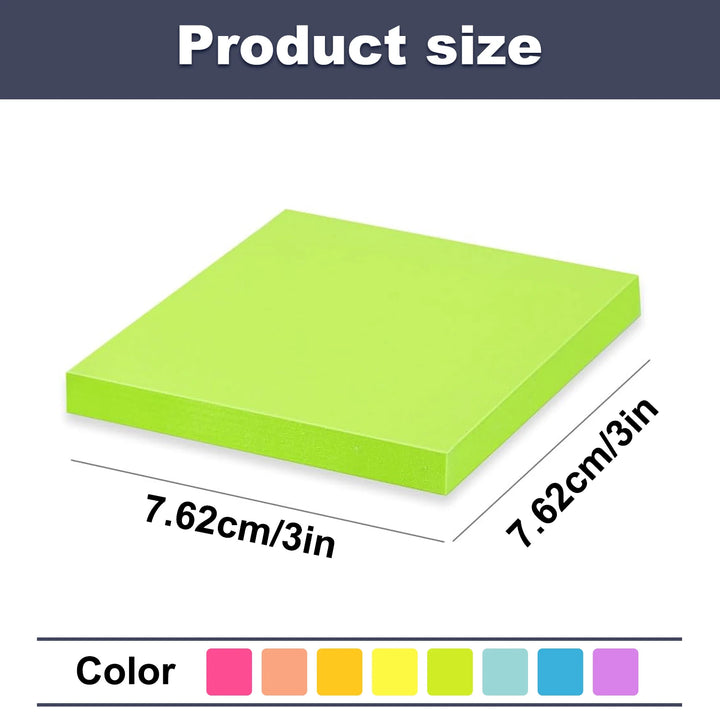 Sticky Notes & 400 Sheets 3x3 8 Color Sticky Notes, Cute Sticky Notes, Removable Self-Stick Notes For Office, School, Home, Note
