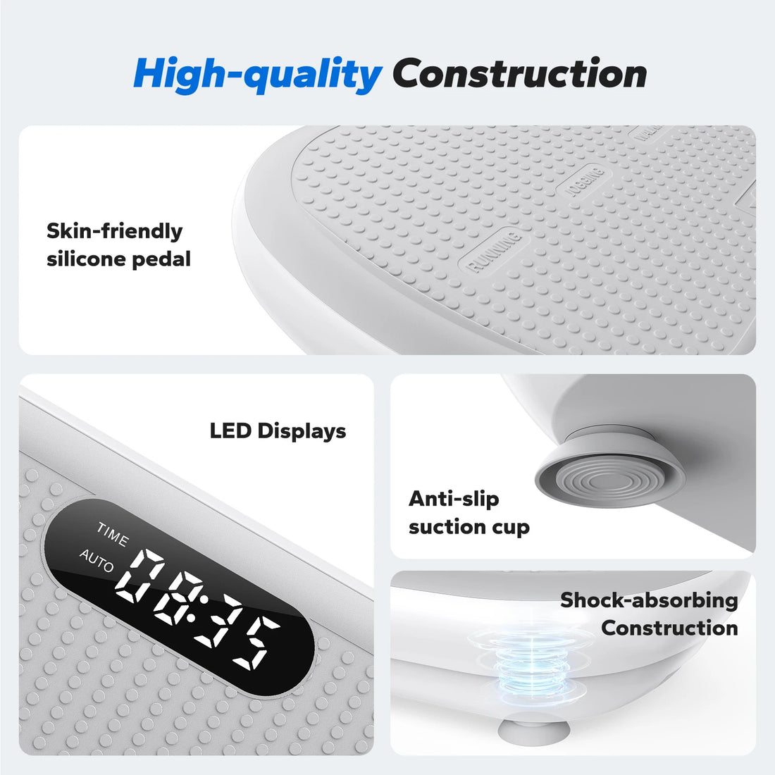 MERACH Vibration Plate Exercise Machine Bluetooth and Silicone Pedal Automatic Sensing for Lymphatic Drainage or Weight Loss Fit