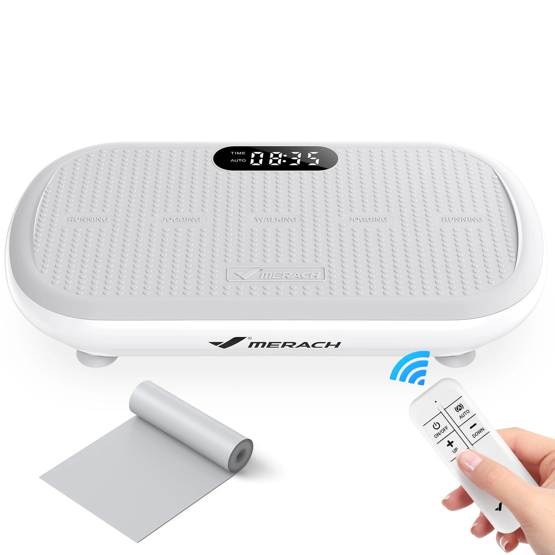 MERACH Vibration Plate Exercise Machine Bluetooth and Silicone Pedal Automatic Sensing for Lymphatic Drainage or Weight Loss Fit