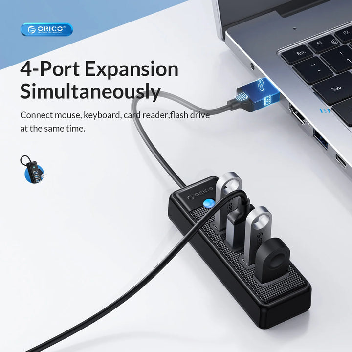 ORICO 5Gbps USB 3.0 HUB Colorful 4 Ports High Speed Mini Splitter OTG Adapter For Desk PC Computer Accessories HUAWEI Xiaomi