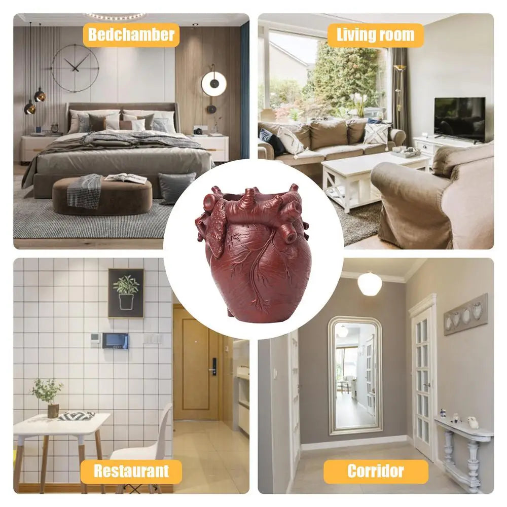 Desktop Pen Organizer Simulated Heart Design Office Desk Organizers And Accessories Study Bookshelf Decor Resin Art Supply
