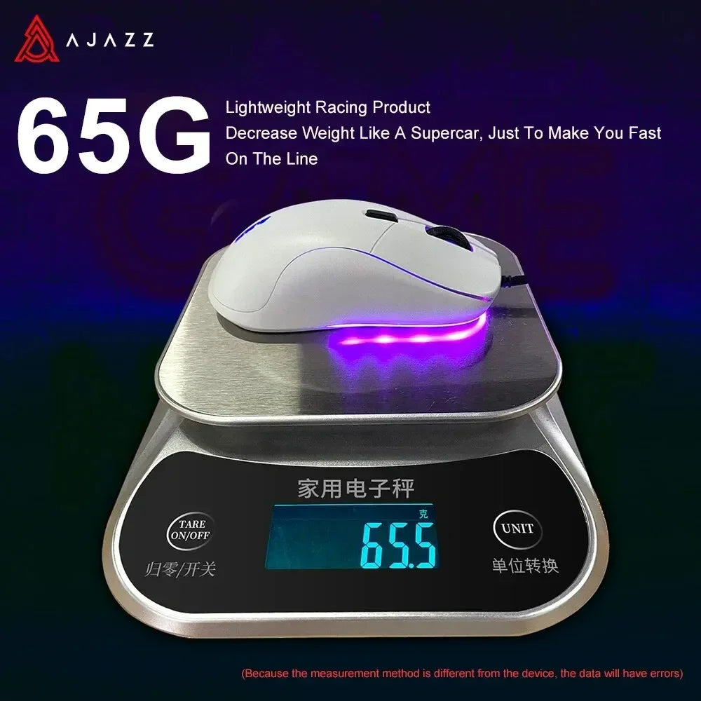 Ajazz AJ129 RGB Wired Mouse Gamer 12400 DPI Optical 7 Buttons USB Mouse Sensor PAW3327 Mice for Computer Laptop Accessories