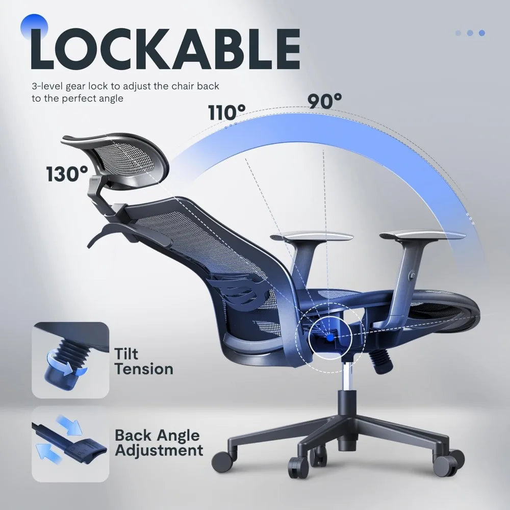 Ergonomic Office Chair High Back Mesh Swivel Computer Chair Home Office Desk Chairs