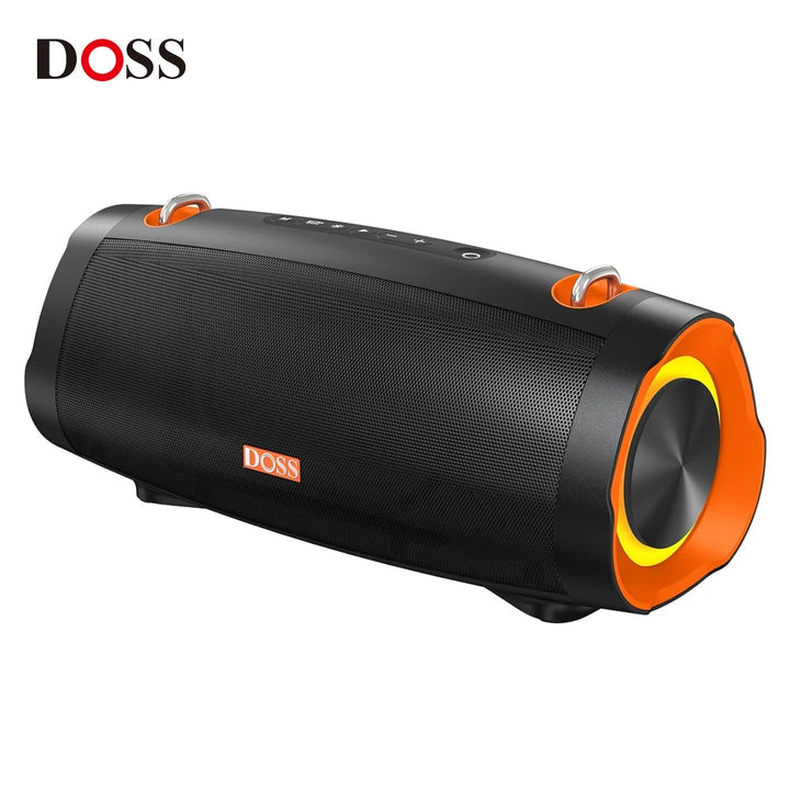 DOSS Portable Speaker Bluetooth 5.3 70W Bold Sound Bass 24H Playtime with LED Lights Power Bank IPX5 Waterproof Wireless Speaker