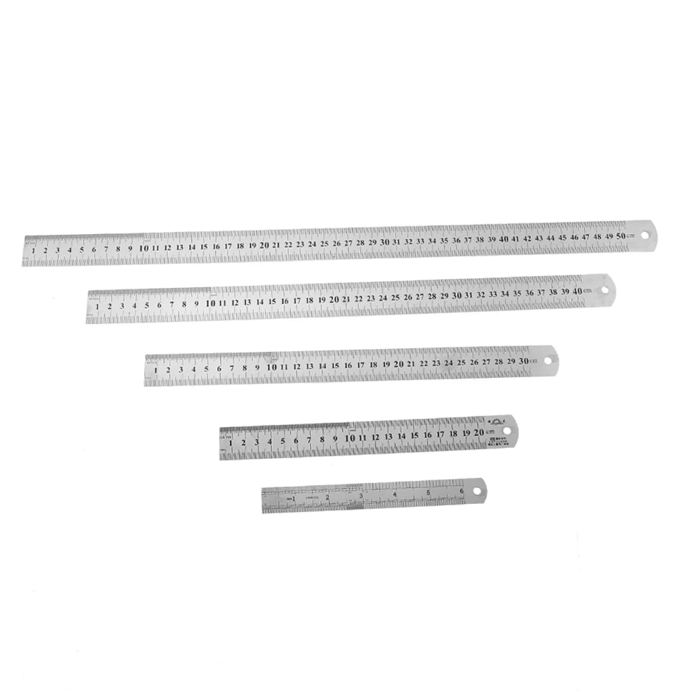 Stainless Steel Precision Straight Ruler – Double-Sided Metric Scale (15–40cm)