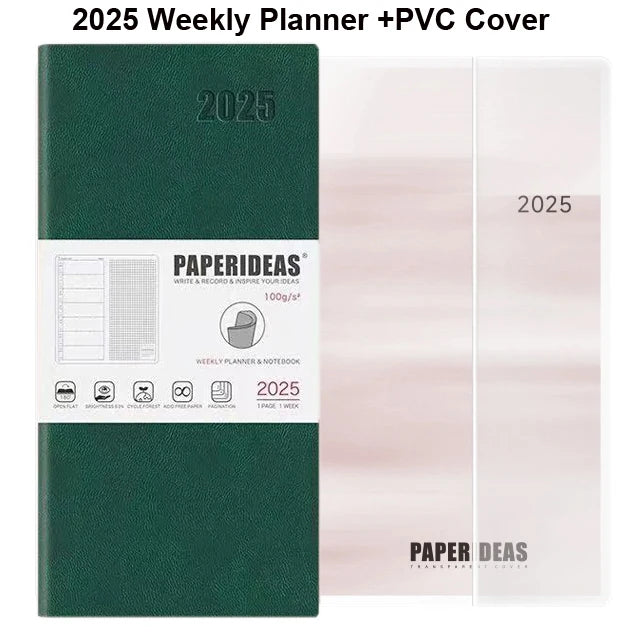 Kinbor 2025 Week Planner Notebook Daily Weekly Plan Journal Personal Diary Calendar Time Management Goals Setting Schedule