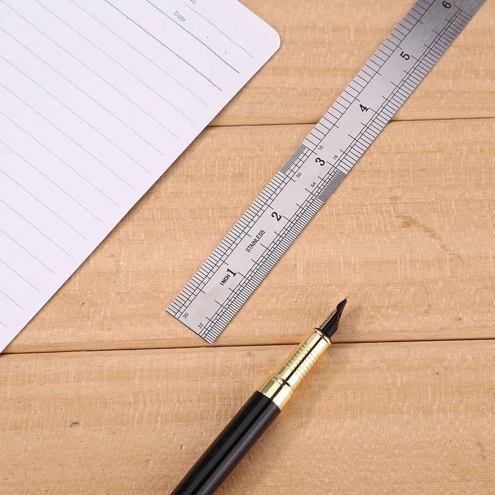 Stainless Steel Precision Straight Ruler – Double-Sided Metric Scale (15–40cm)