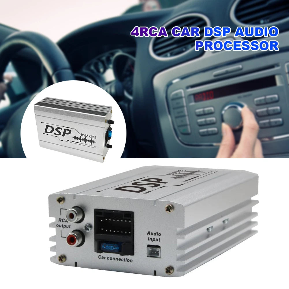 Car DSP Digital Audio Processor 4 In 6 Out Car Audio Digital Signal Processor Support APP Control for Car Audio Enhancement