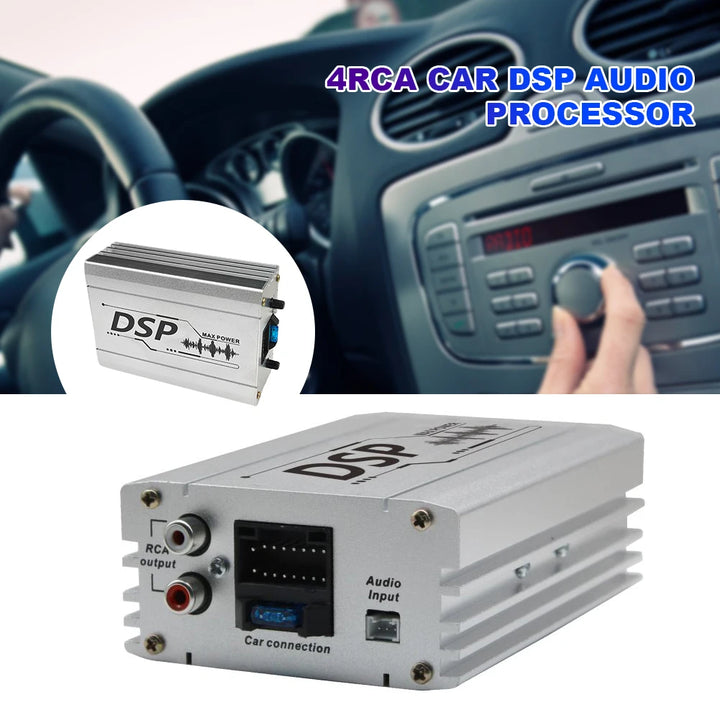 Car DSP Digital Audio Processor 4 In 6 Out Car Audio Digital Signal Processor Support APP Control for Car Audio Enhancement