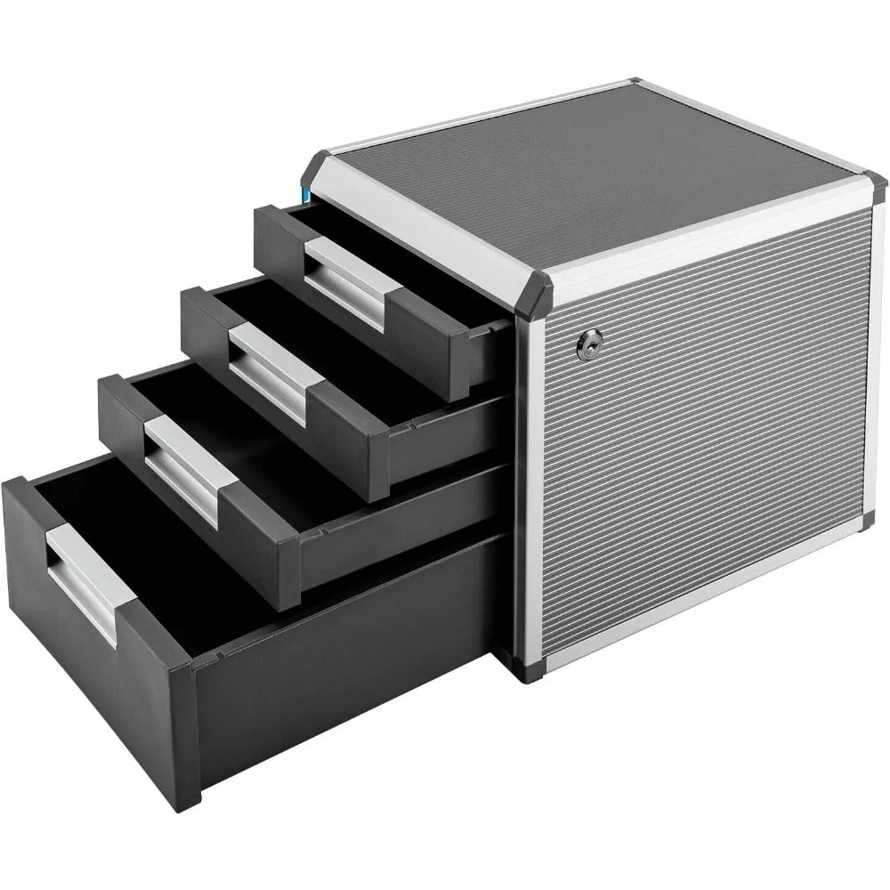 4 Compartments Drawer Box Lockable Document Storage Box Organiser Box Letter Tray Table Organiser Paper Tray Suitable for Office