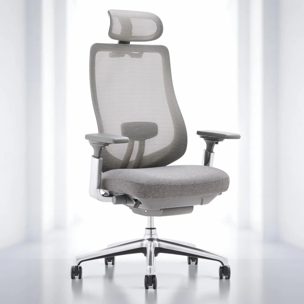 Ergonomic Mesh Office Chair, High Back Executive Desk Chair with Adjustable Headrest, 4D Arm, Slide Seat, Tilt Lock