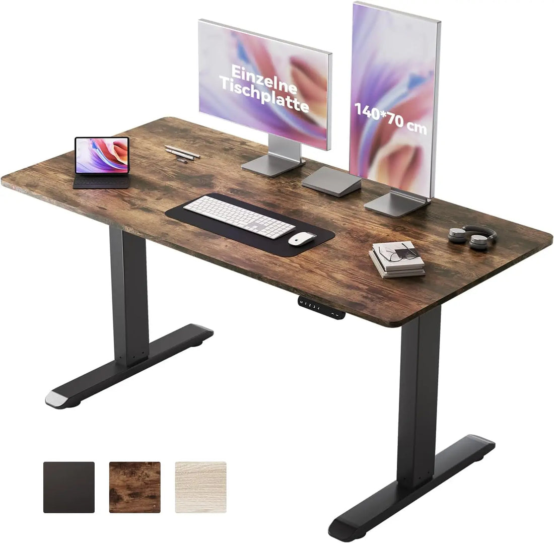 Whole Piece Electric Standing Desk, Sit-Stand Desk with 4 Memory Height Settings, Ergonomic Adjustable Height Desk Computer