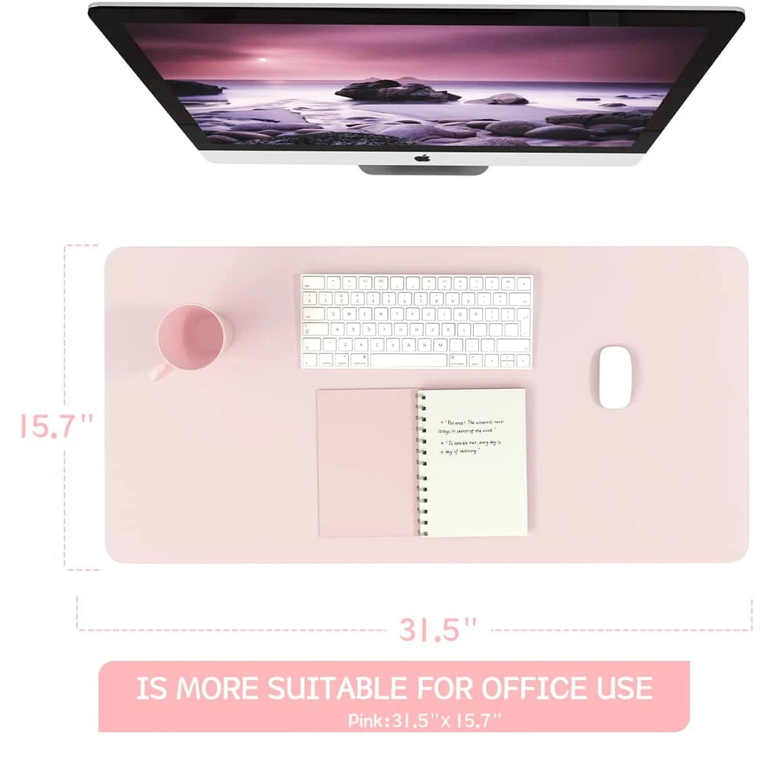 Desk Mat Waterproof PVC Mouse Pad Leather Desk Protective Cover Pink Large Computer Girls Laptop Non-slip Gaming Keyboard Mats