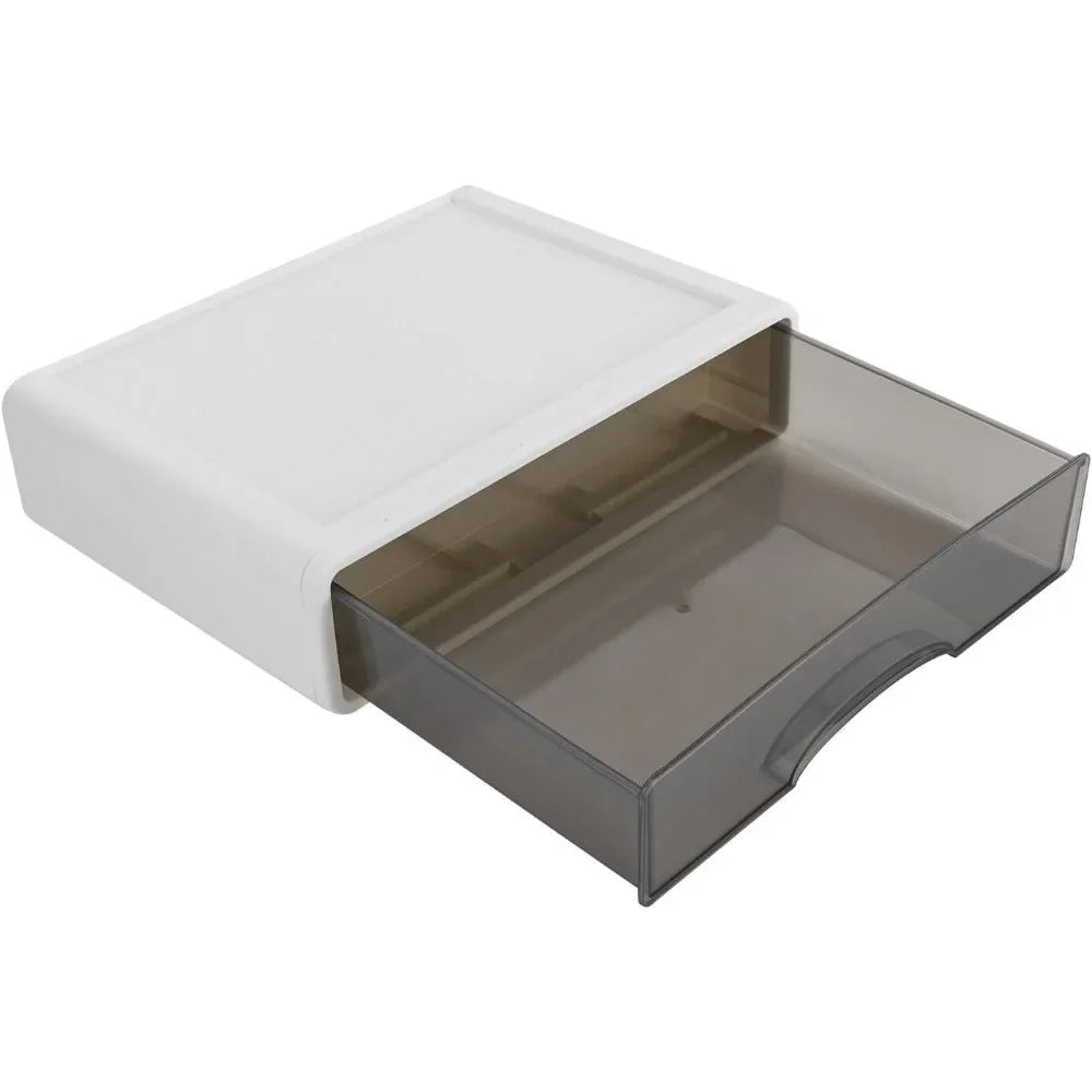 6pcs Drawer Box Desk Organiser Drawers 2 Large + 4 Small Drawer Box Stackable for Makeup Jewellery Office Supplies Pens