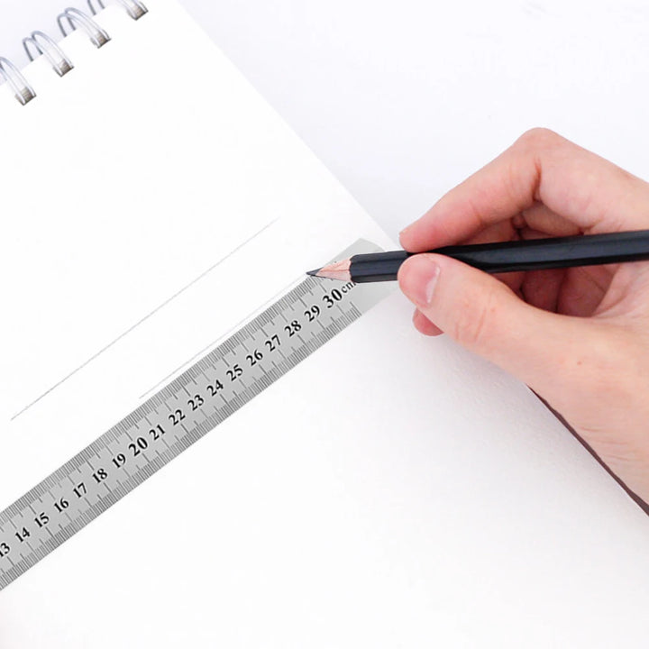 Stainless Steel Precision Straight Ruler – Double-Sided Metric Scale (15–40cm)