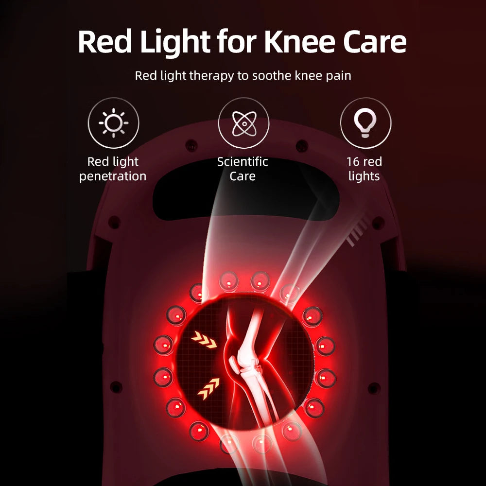 Wireless Knee Massager Electric Heating Kneepad Red Light Therapy Vibration Massage Hot Compress Airbag Wrap Leg Relaxation