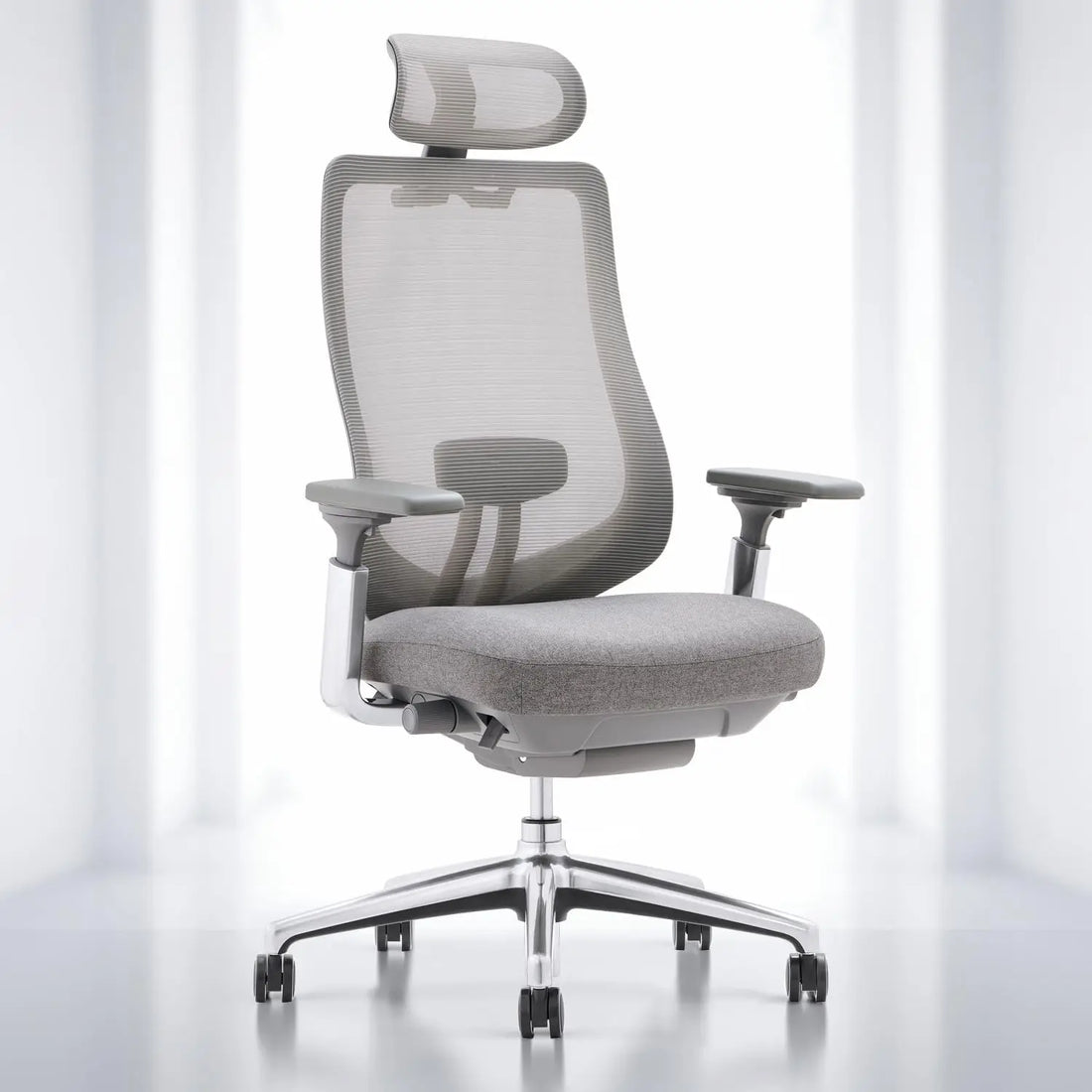 Ergonomic Mesh Office Chair, High Back Executive Desk Chair with Adjustable Headrest, 4D Arm, Slide Seat, Tilt Lock