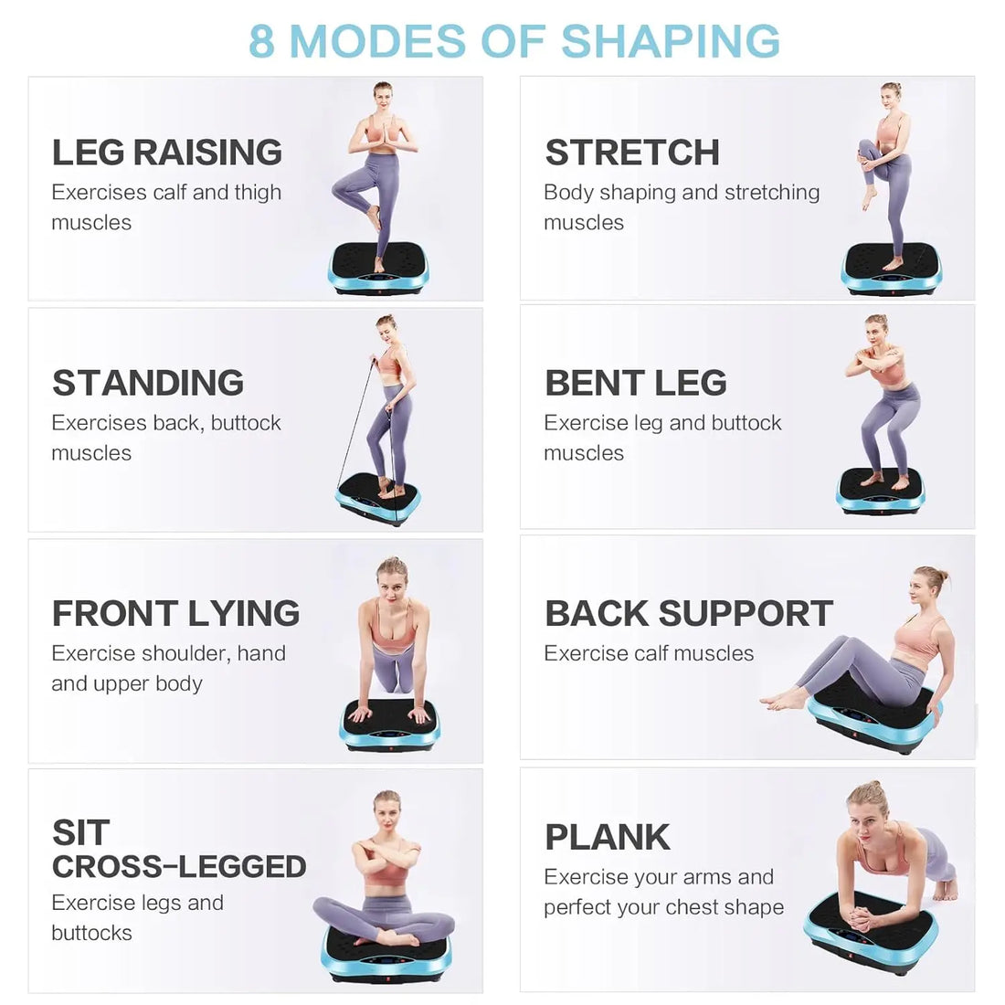 Vibration Slimming Plate Exercise Machine Whole Body Fitness Vibration Platform Home Training Equipment for Recovery & Wellness