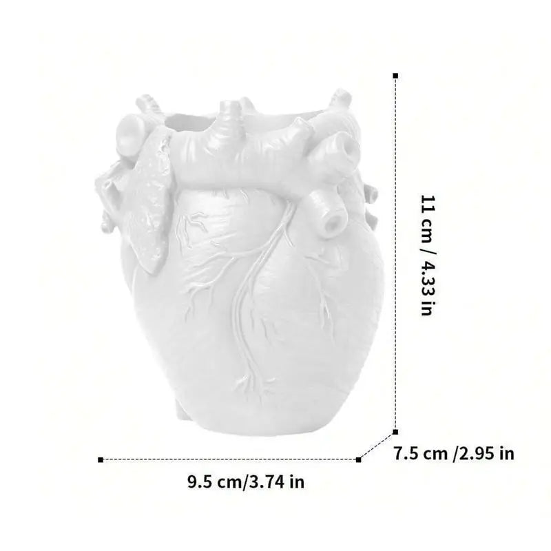 Desktop Pen Organizer Simulated Heart Design Office Desk Organizers And Accessories Study Bookshelf Decor Resin Art Supply